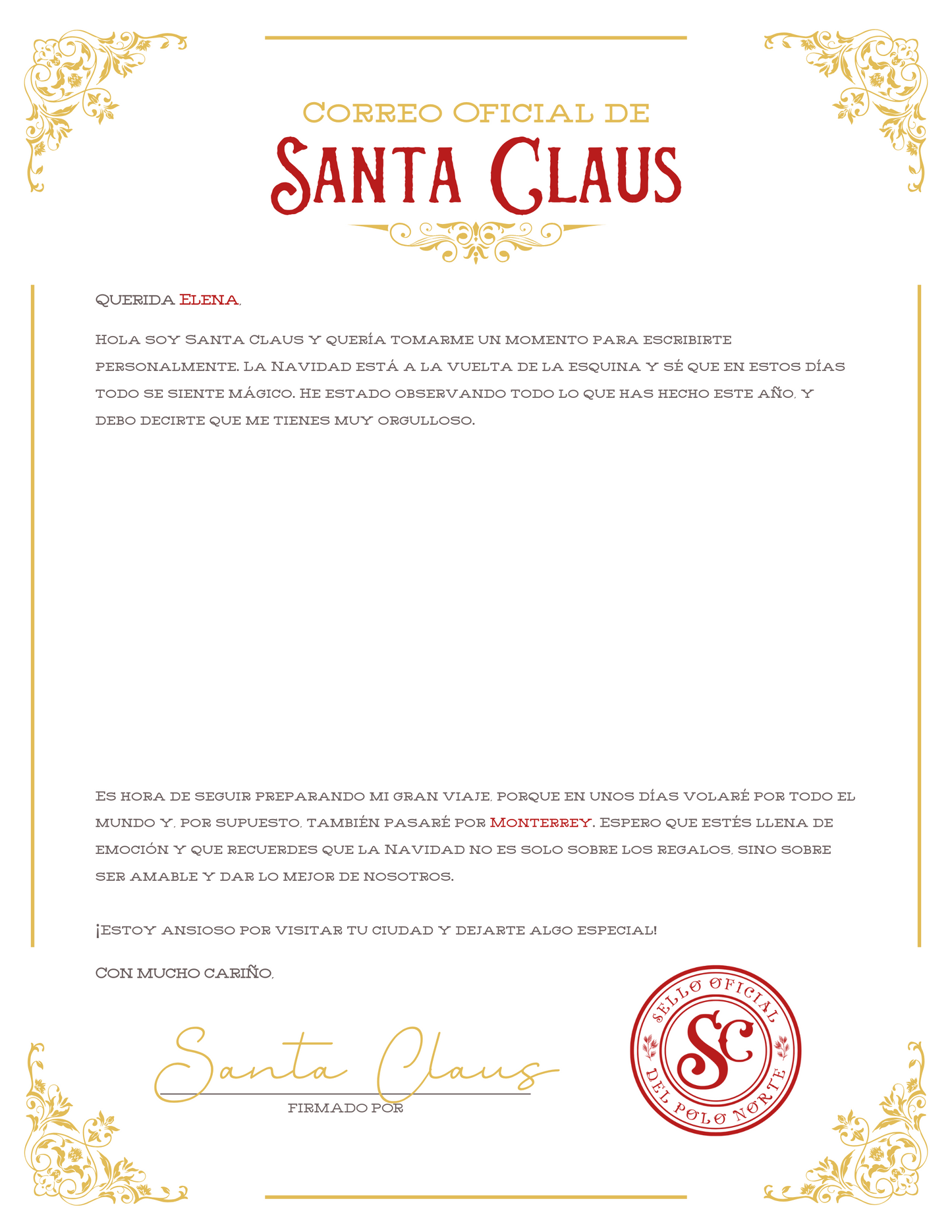 Santa dice...